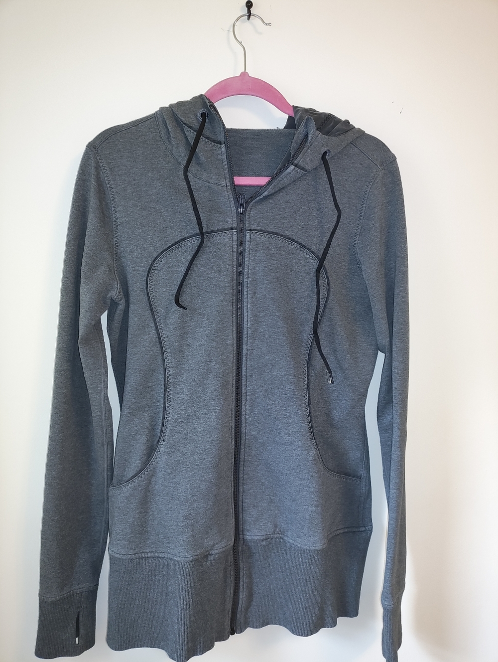 lululemon athletica Charcoal Gray Full-Zip Hooded Jacket